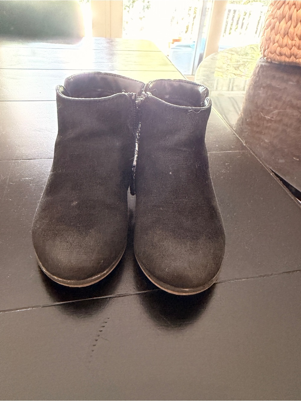 Cat & Jack Black Kids Suede Ankle Booties